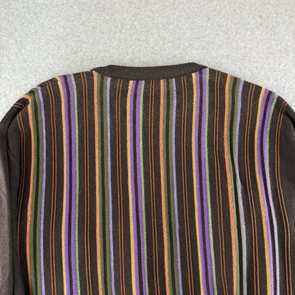 St. Croix Men's XL Colorful Geometric Pattern Sweater 3D Knit Grandpa Crewneck - Picture 9 of 12